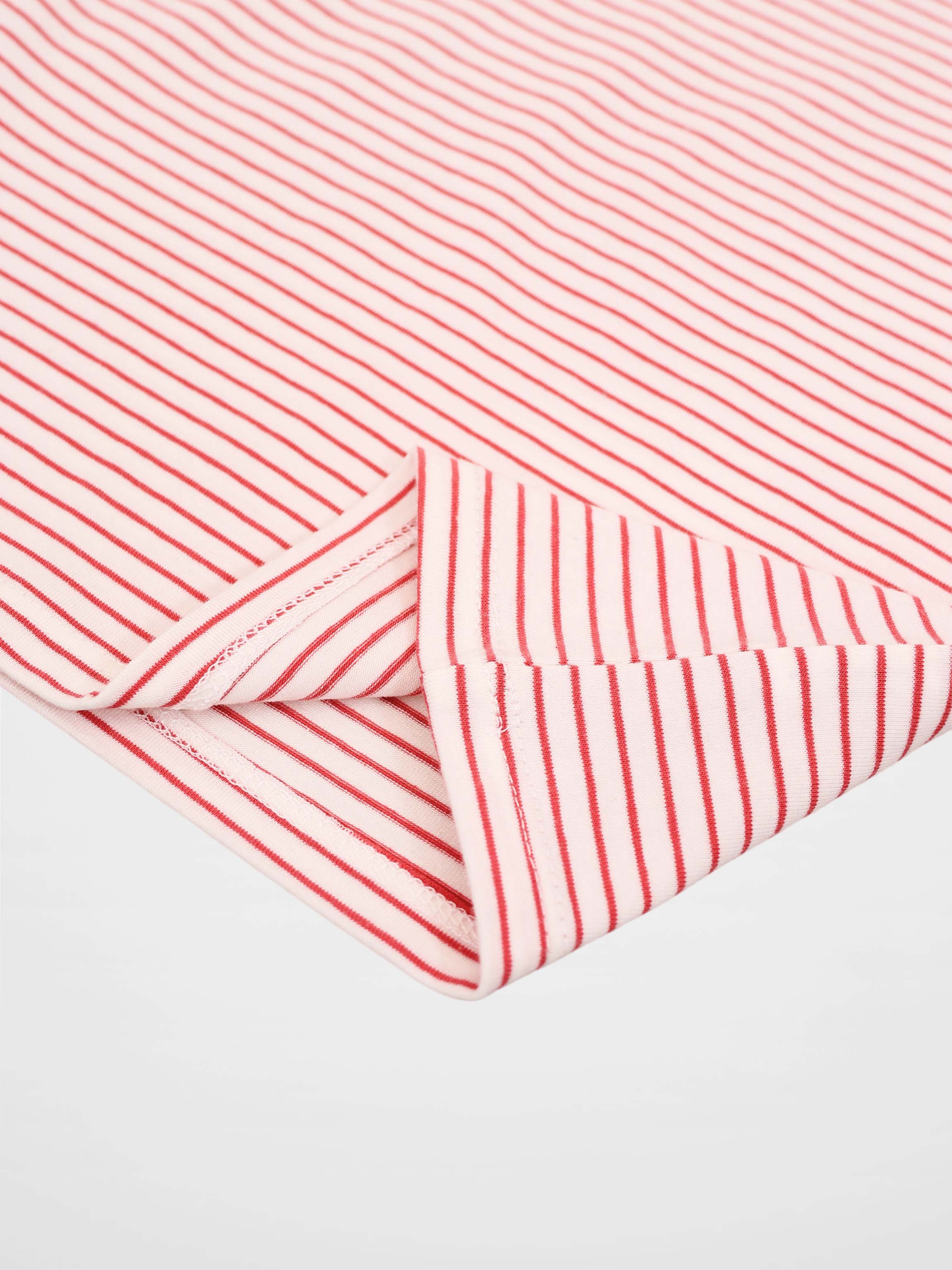 Little Paris Bloomers &amp; Tank Set - Ruffles, pink and red striped knit fabric