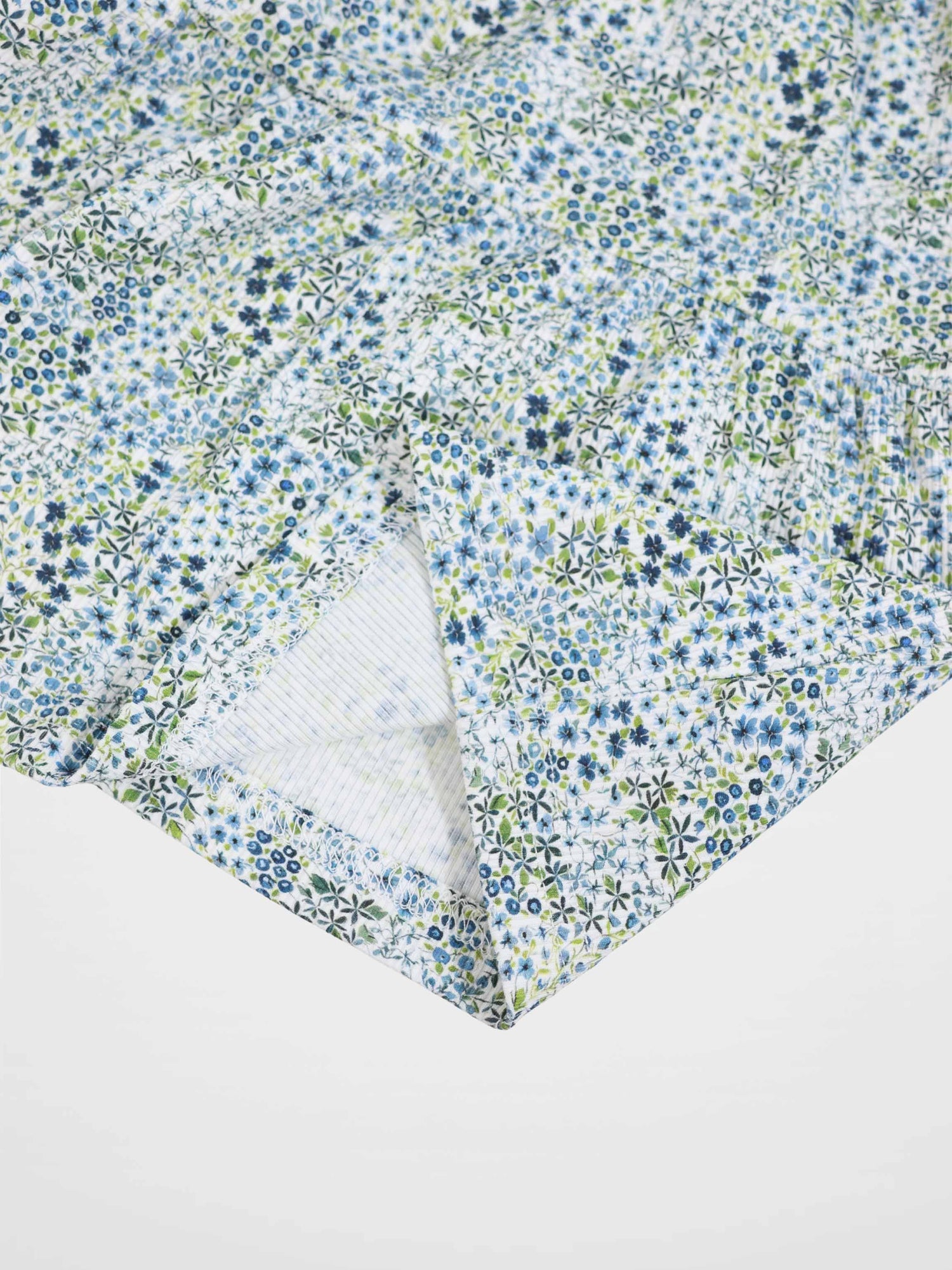 Blue Floral Robe - 3/4 Sleeves