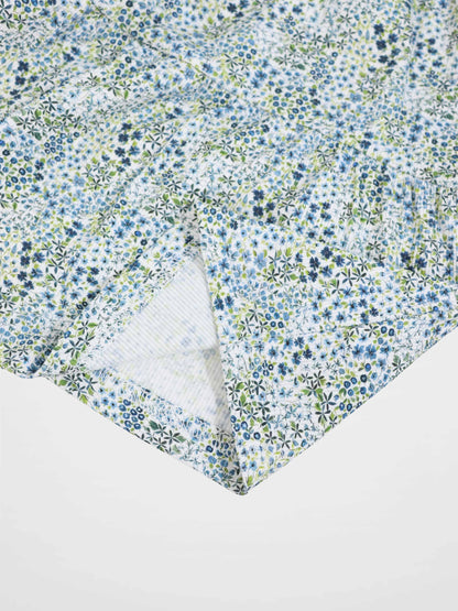 Blue Floral Robe - 3/4 Sleeves