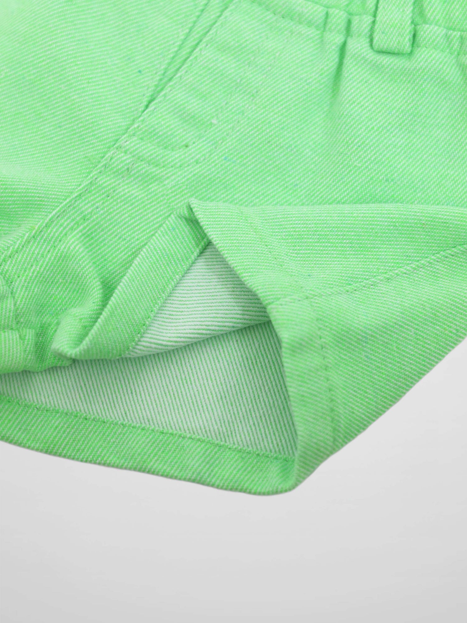 Denim Shorts - Neon Green