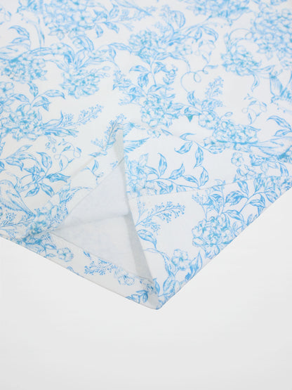 Blue Flowered Short Sleeve T-shirt
