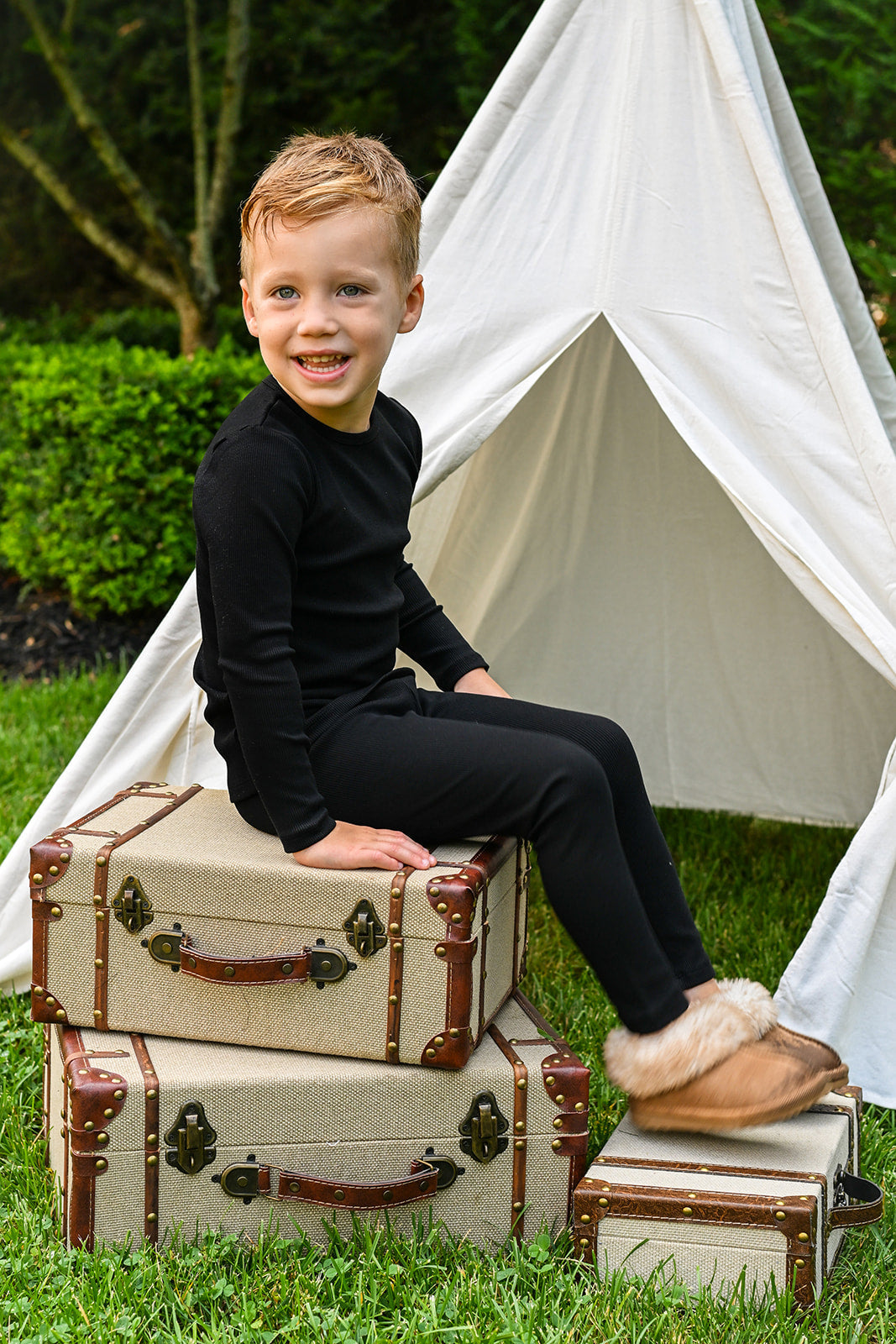 Thin Ribbed Pajama - Black