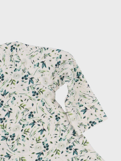 Teal Leaves- Stretchy &amp; Beanie