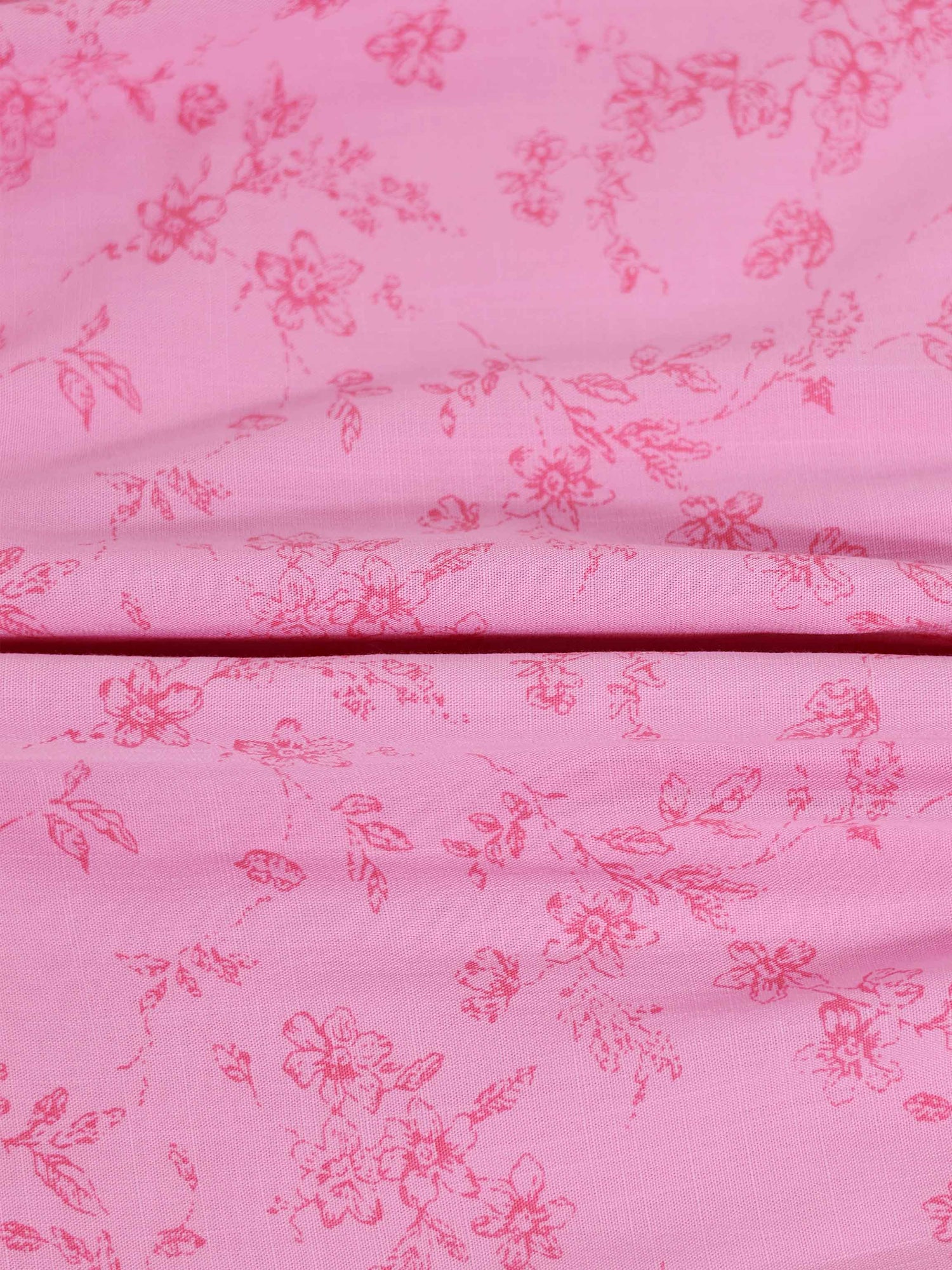 Pink Flower Dress - 3/4 Sleeve