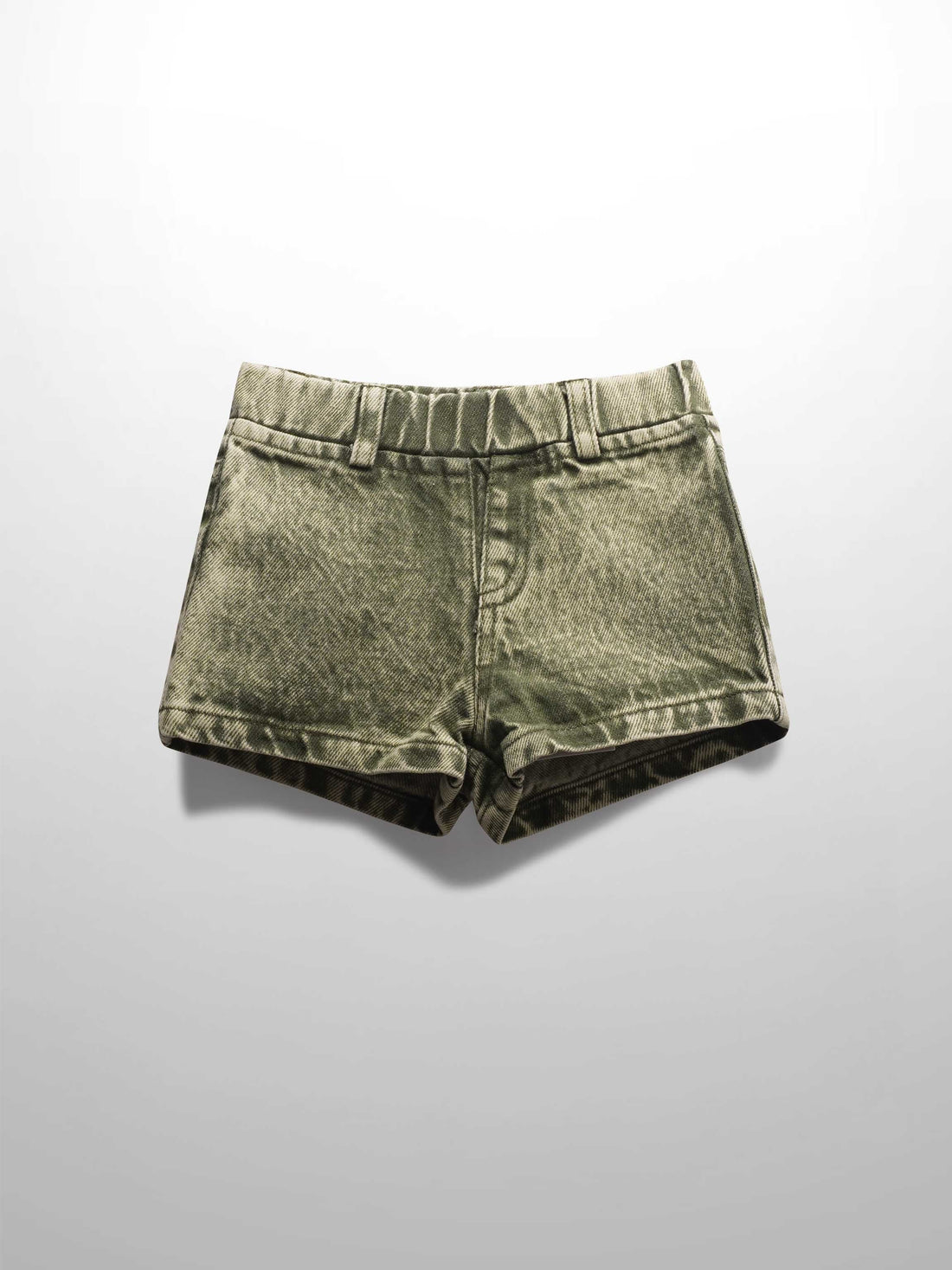 Denim Shorts- Washed Green Denim