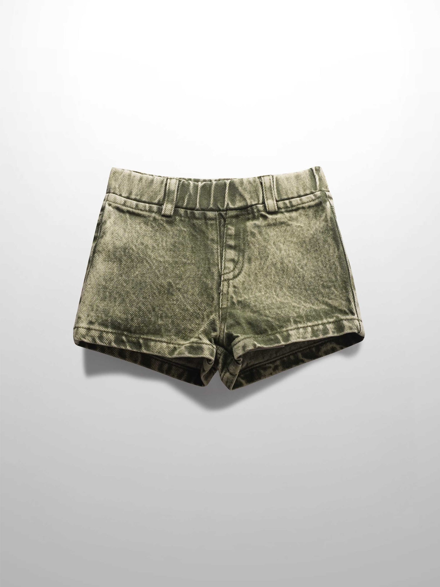 Denim Shorts- Washed Green Denim