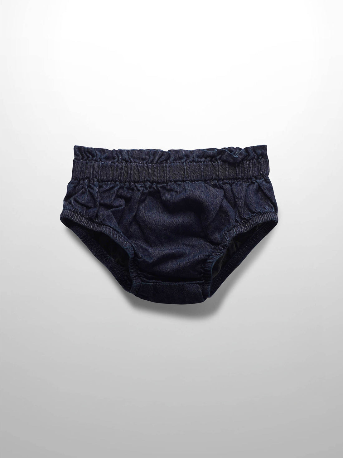 Paper Bag Waist Bloomers-Dark Denim