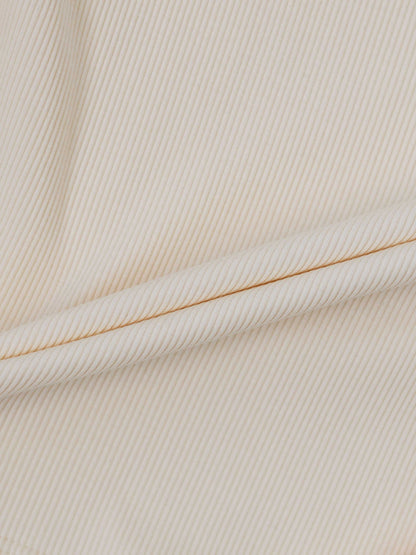 Ruffle Puff Sleeve Mock Neck Shirt - Ivory