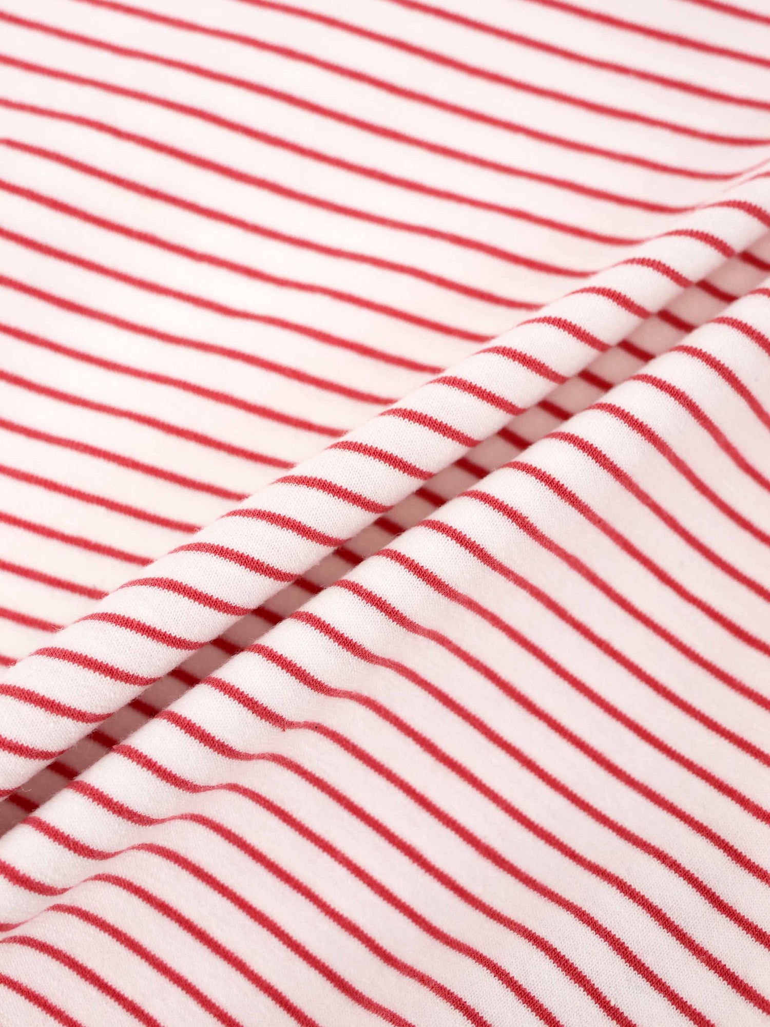 Girls skirt striped pink and white Adee close-up fabric
