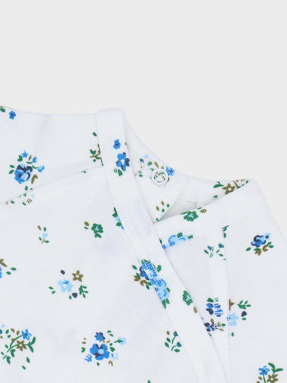 Freesia Flower Stretchy, Bonnet &amp; Bib-Blue