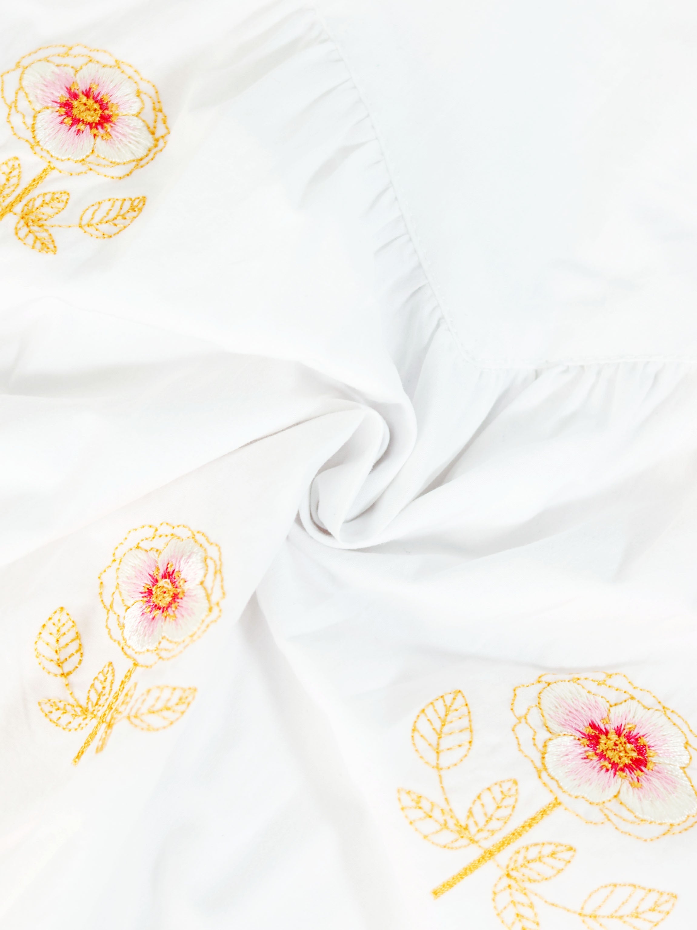 Embroidered Flower Romper