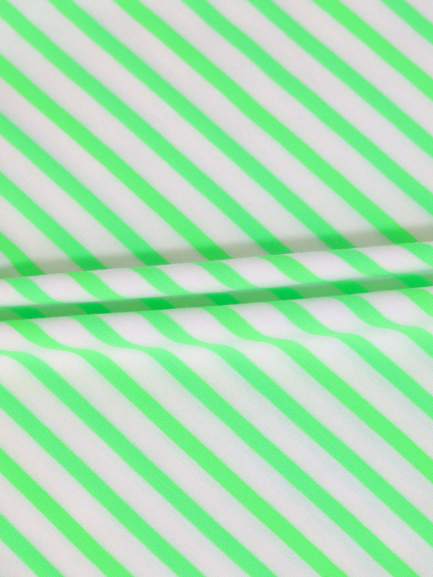 Neon Green Striped Boxy T-shirt