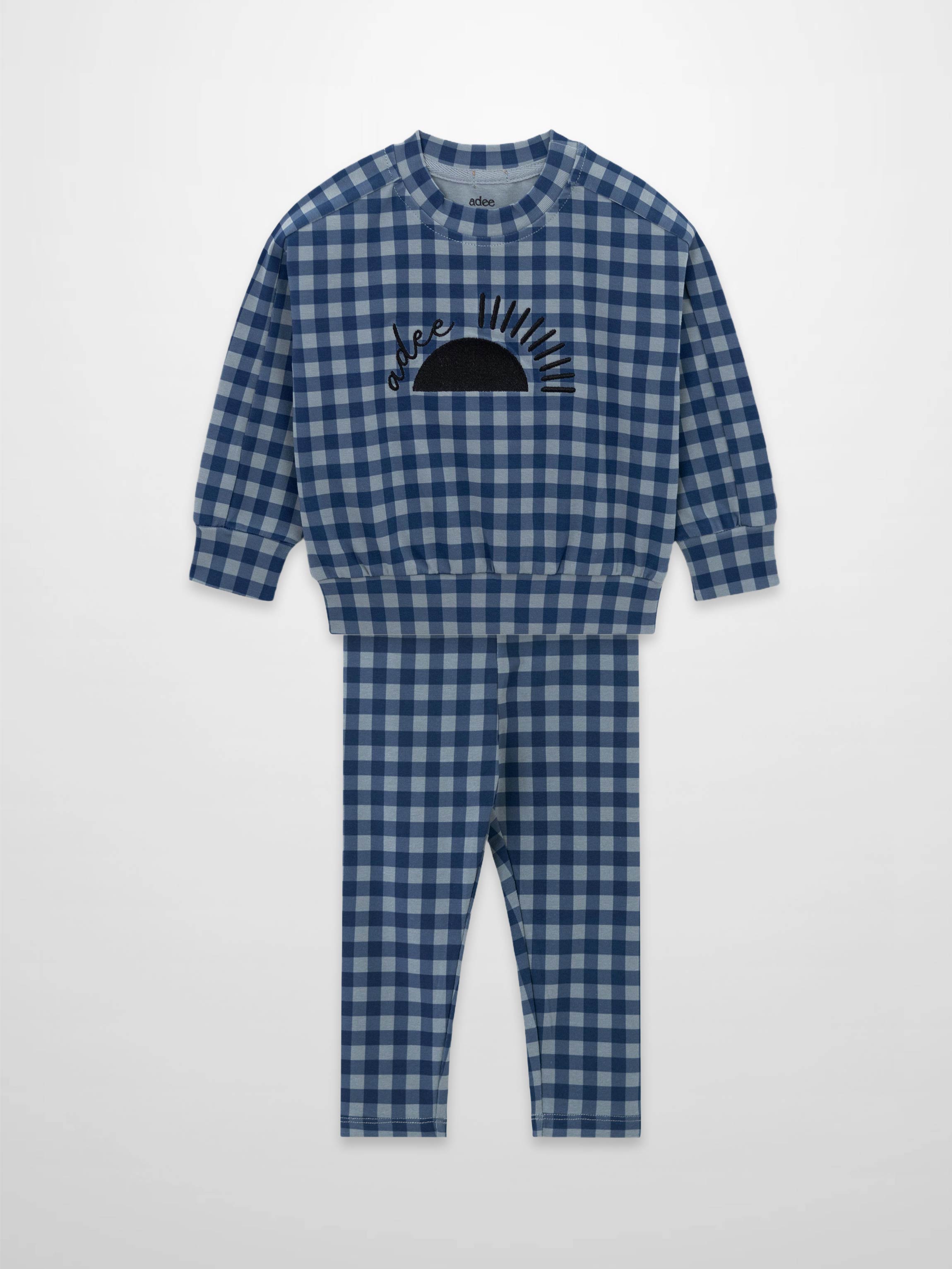 Gingham Pajamas - Blue