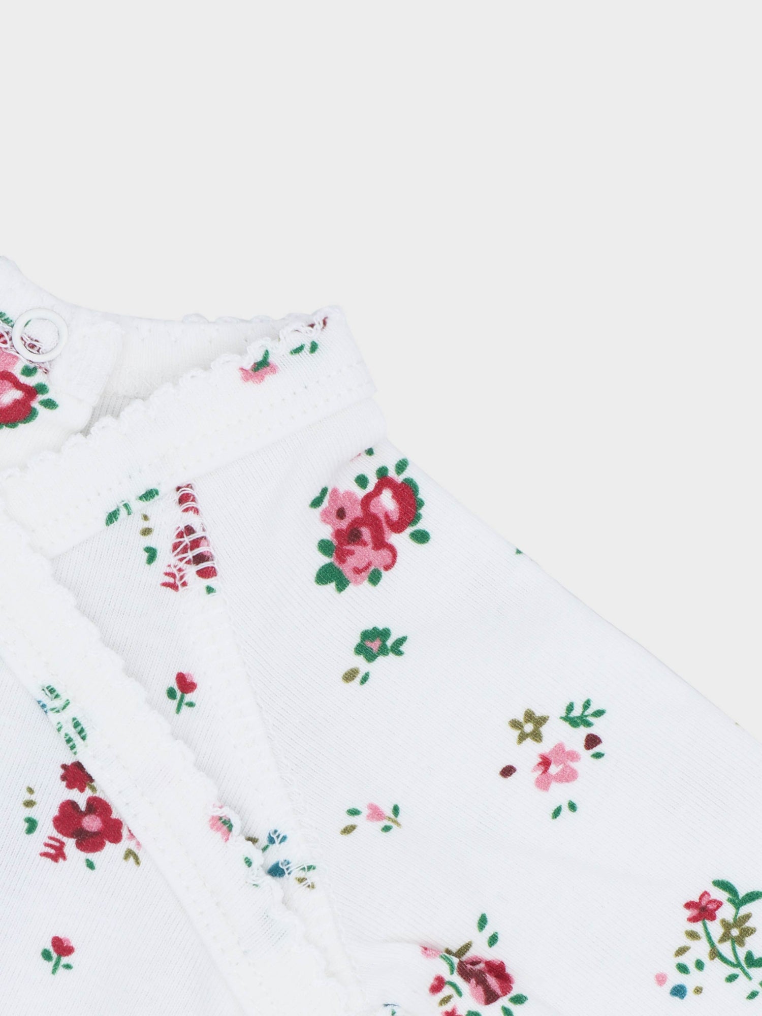 Freesia Flower Stretchy, Bonnet &amp; Bib- Red