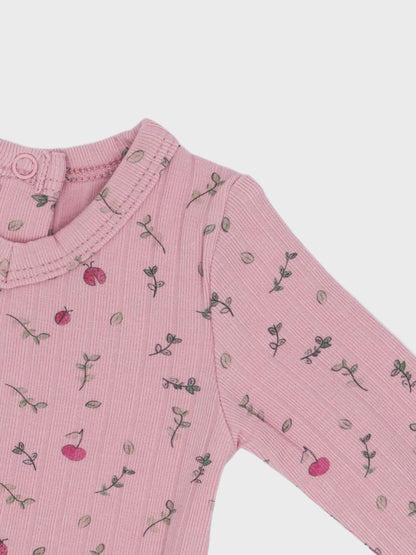 Mini berry Stretchy, Beanie and Bib-Pink