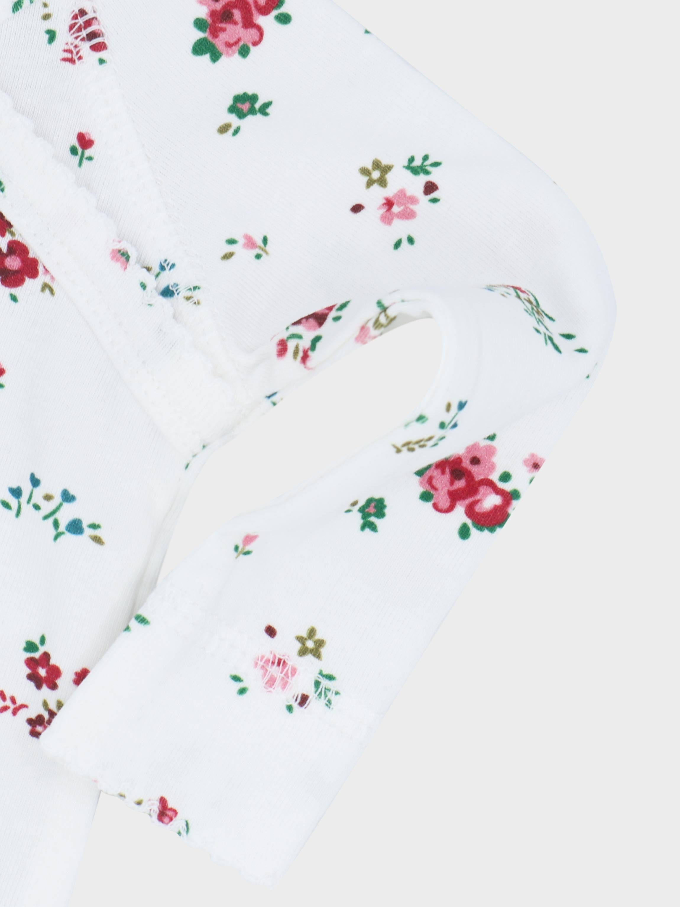 Freesia Flower Stretchy, Bonnet &amp; Bib- Red