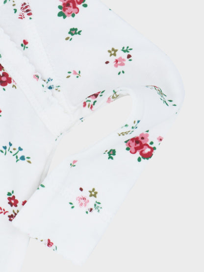 Freesia Flower Stretchy, Bonnet &amp; Bib- Red