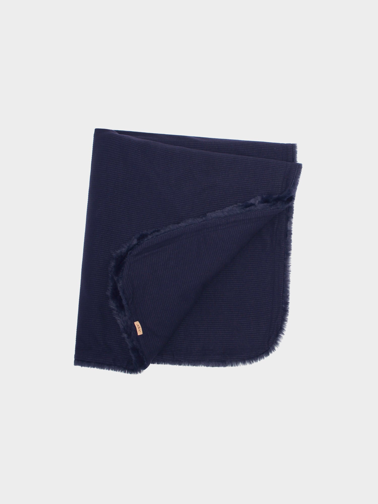 Plush Fur Blanket- Navy