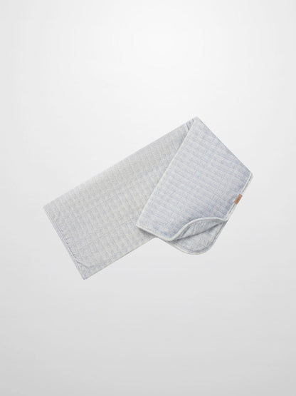 Heritage Herringbone Blue layette set, Adee, 2-piece