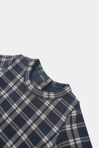 Adee Navy plaid Stretchy boys&
