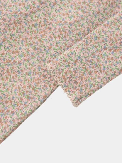Pastel Petal Layette Set by Adee; pastel floral print fabric for baby girls.
