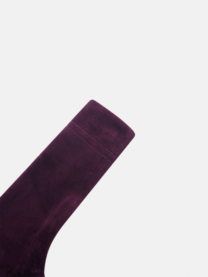 Girls layette sleeve by Adee in soft burgundy velvet fabric