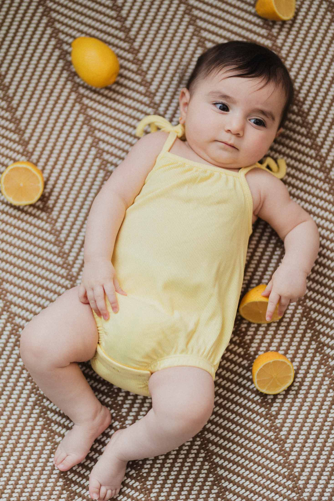 Yellow Romper- Bow