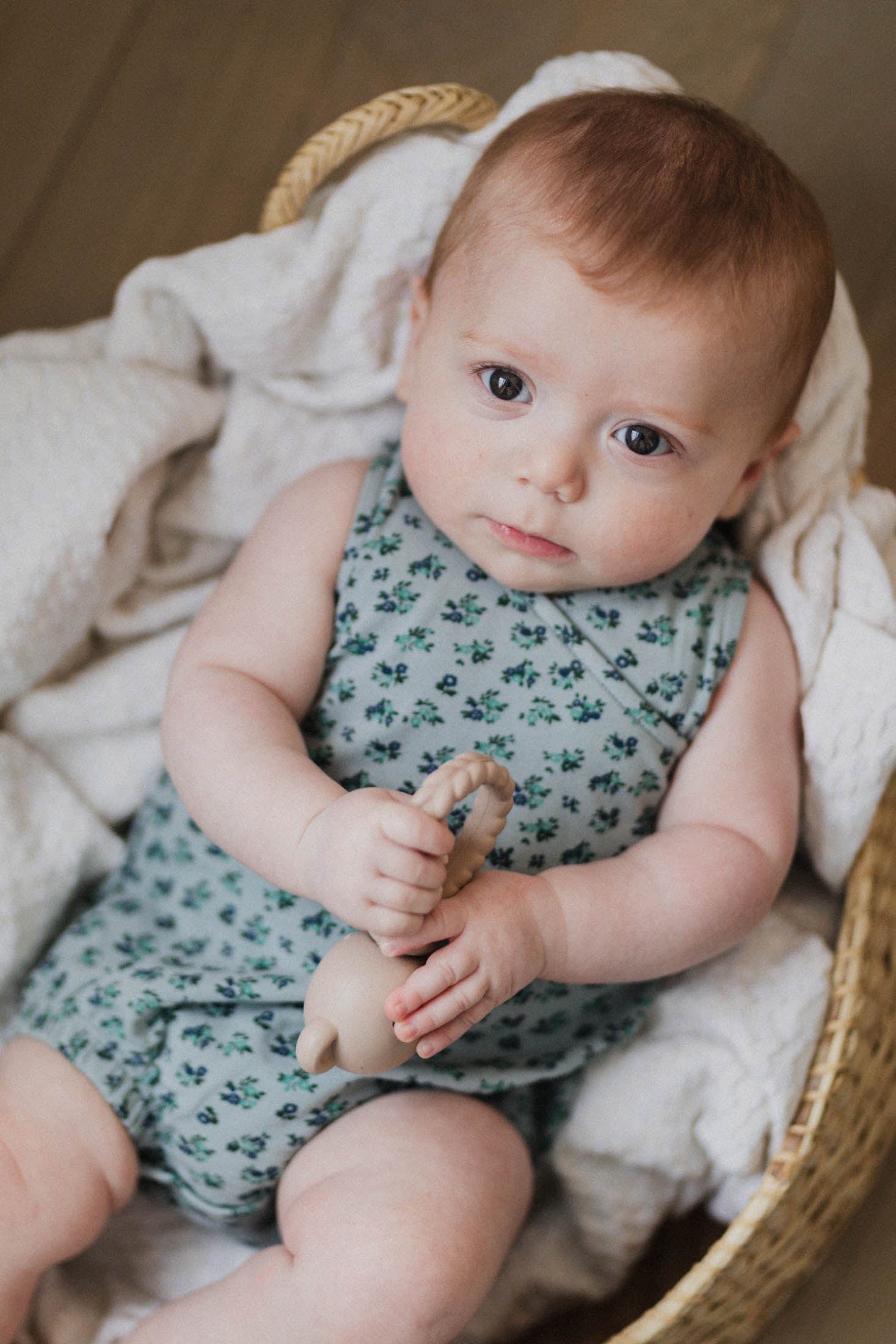 Floral Romper- Blue