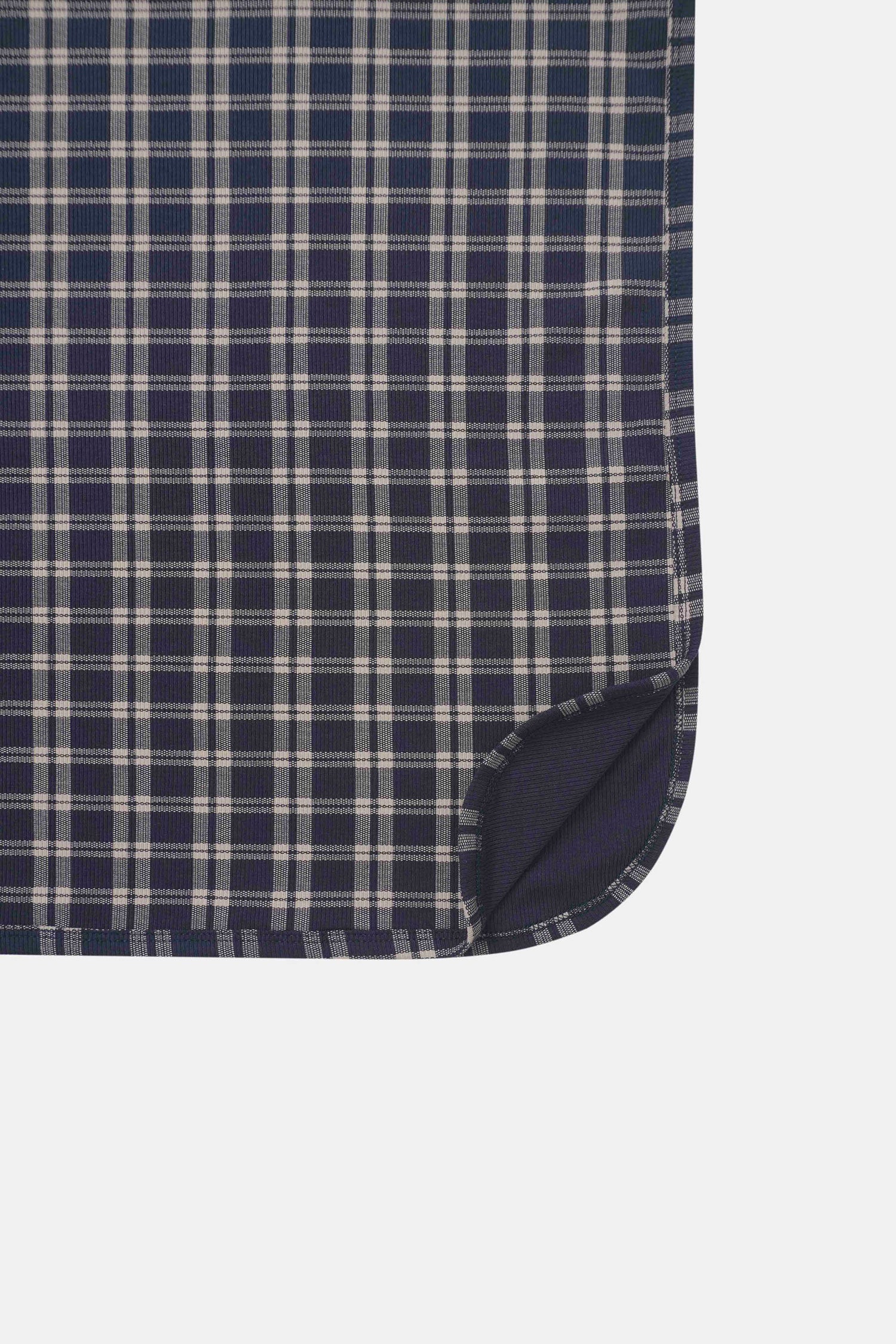 Navy plaid swaddle blanket for boys with white grid lines