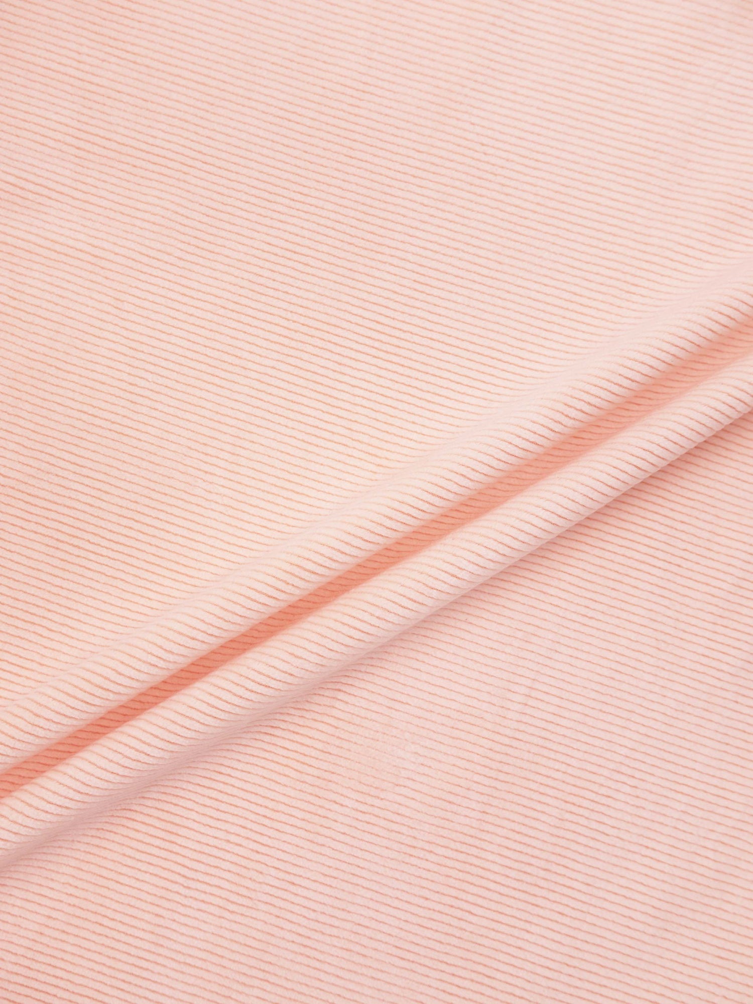 Girls layette set fabric in pink with fine horizontal stripes