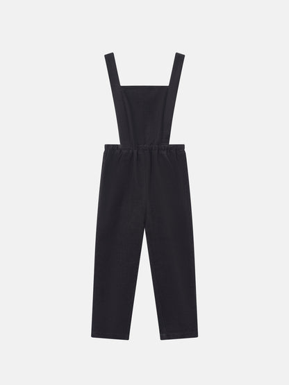 Adee grey corduroy boys overalls with bib and shoulder straps