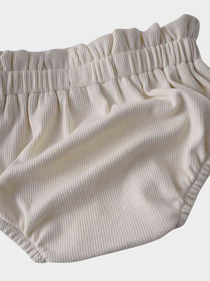 Paper Bag Waist Bloomers-Light Tan