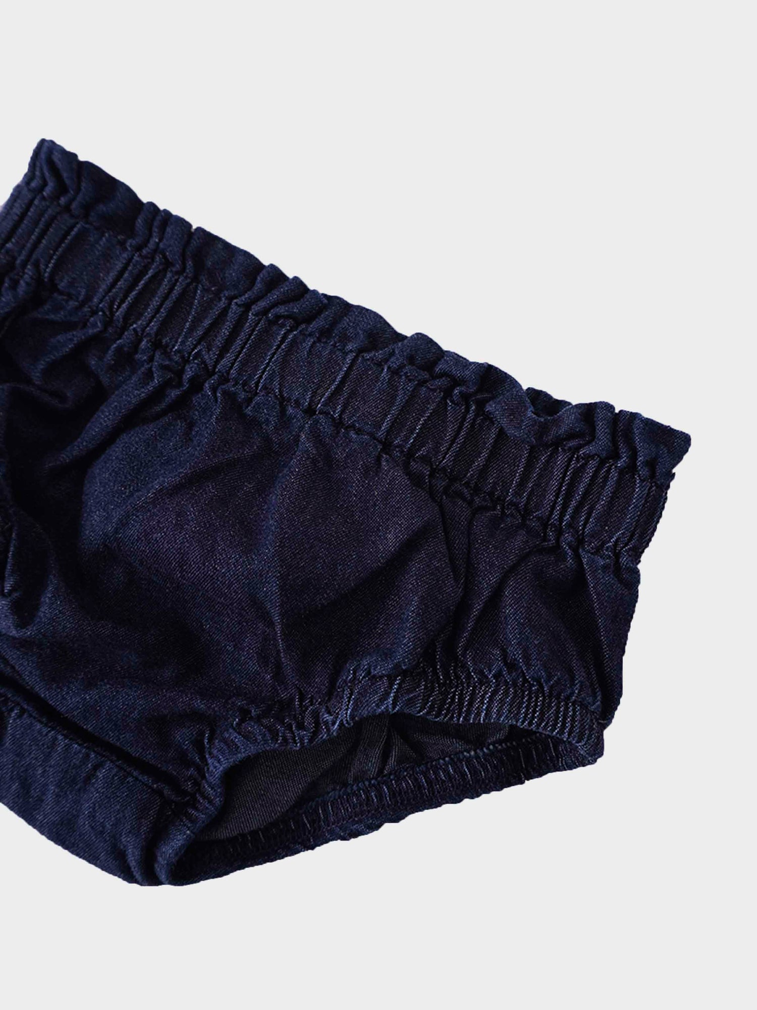 Paper Bag Waist Bloomers-Dark Denim
