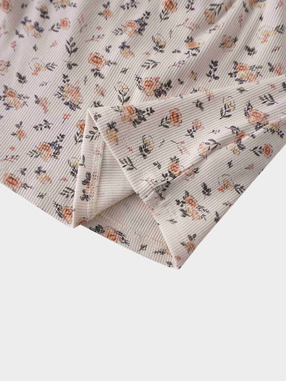 Petit Floral Dress- Short Bubble Sleeve