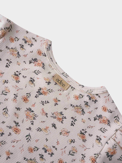 Petit Floral Dress- 3/4 Bubble Sleeve
