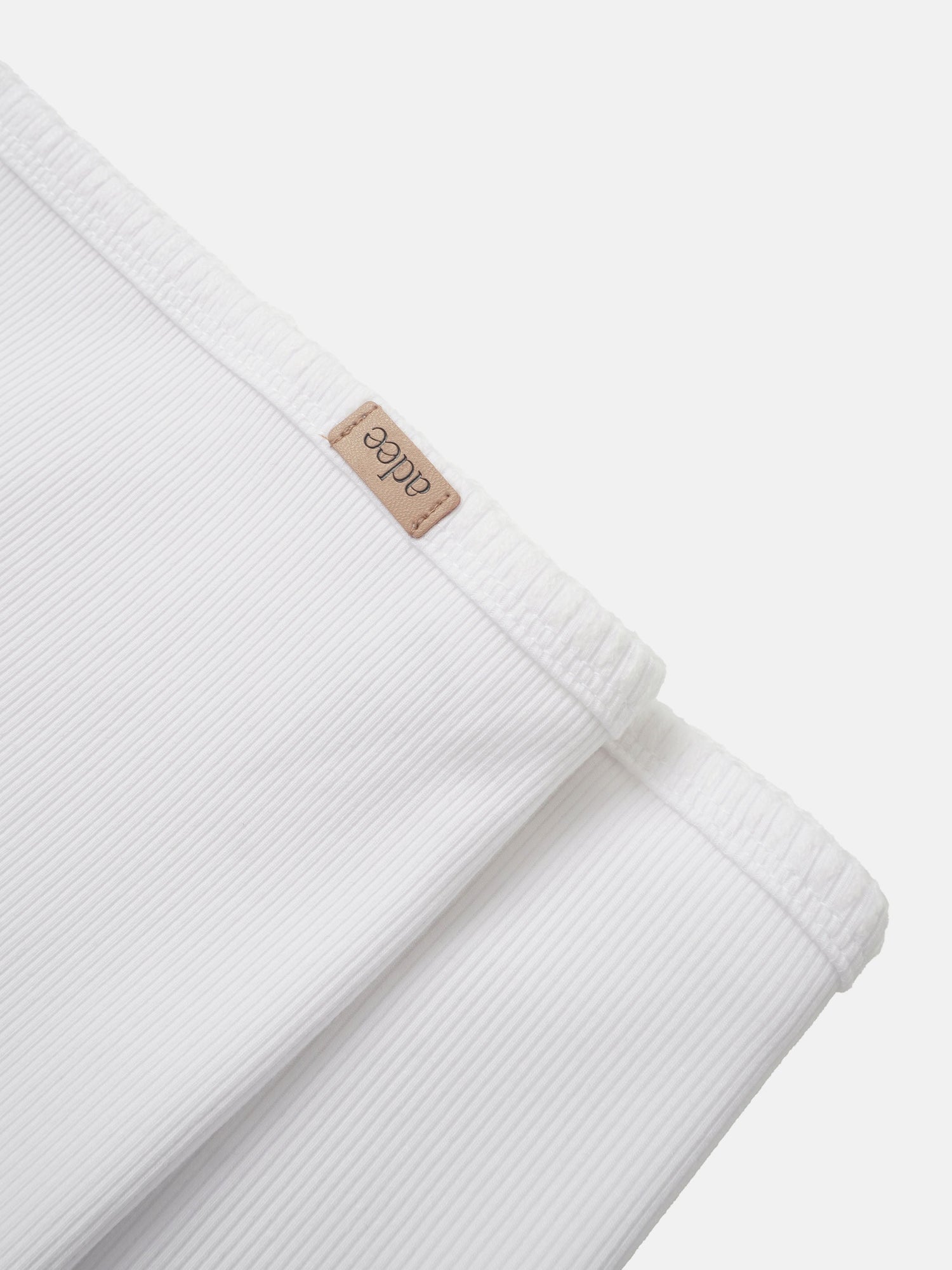Legacy Stitch White layette set by Adee, unisex baby clothing in ribbed cotton.