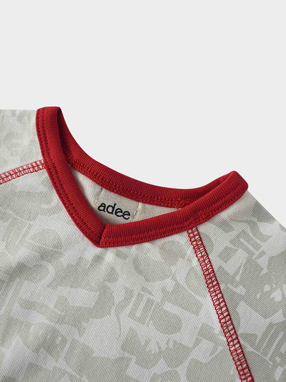 Abstract Pajamas-Red