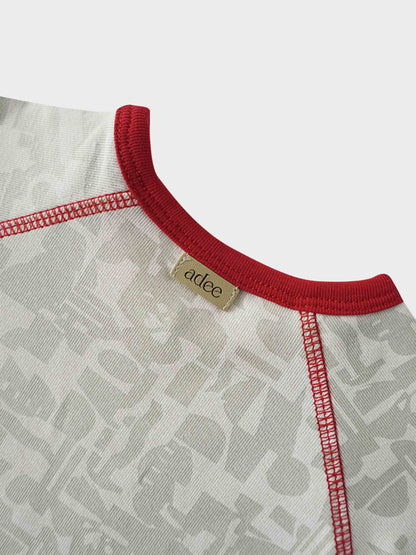 Abstract Pajamas-Red