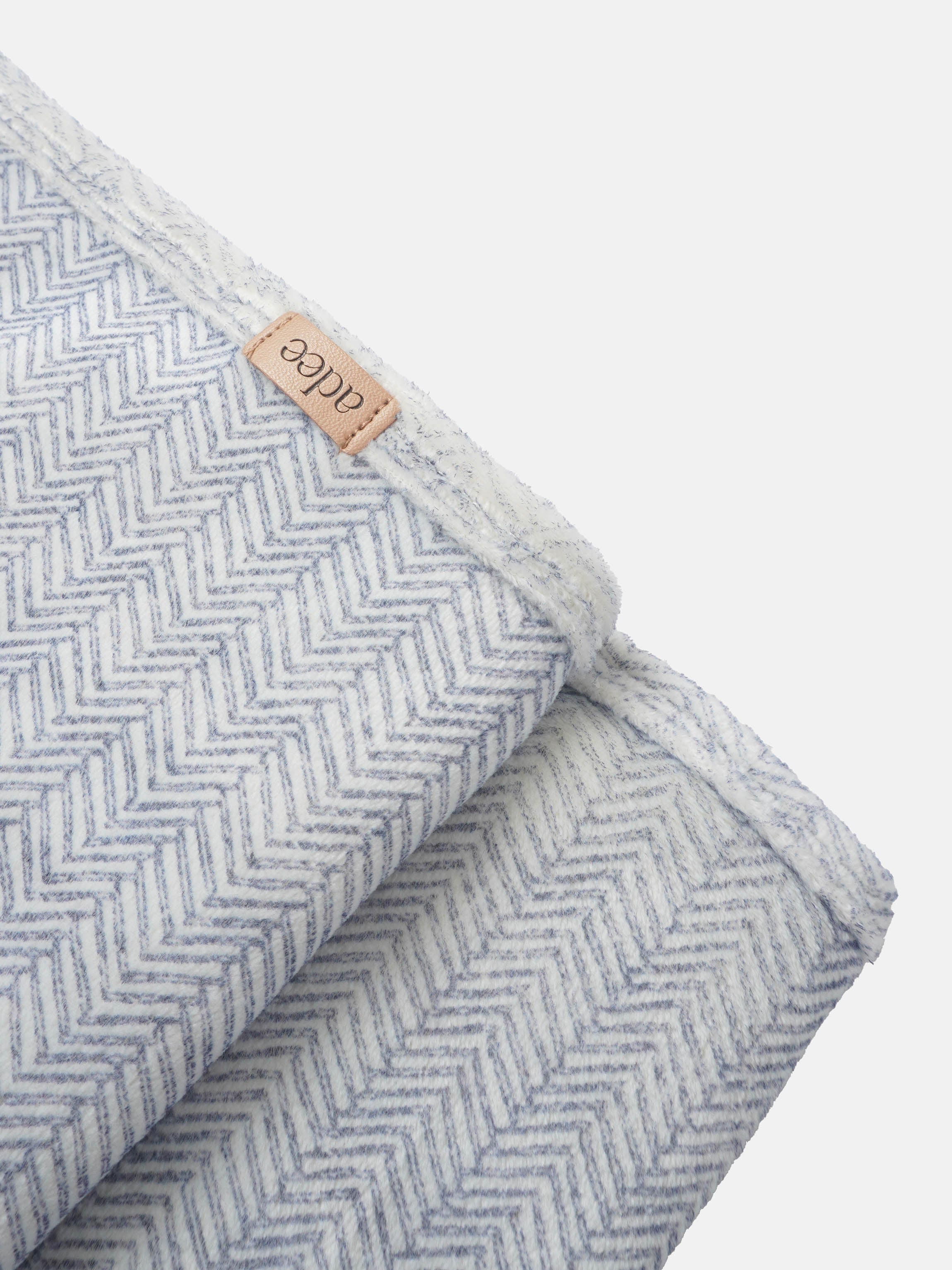 Heritage Herringbone Blanket - Blue by Adee, boys swaddle blanket