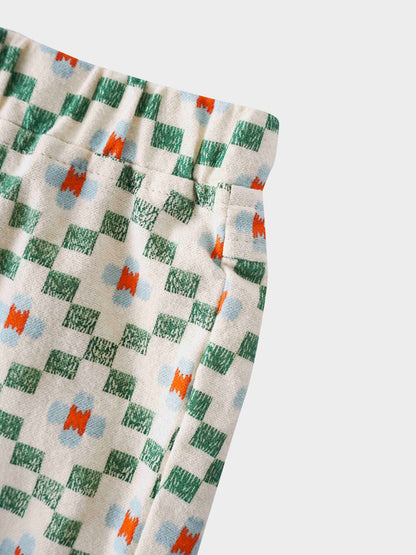 Green Diamond Shorts with Shirt