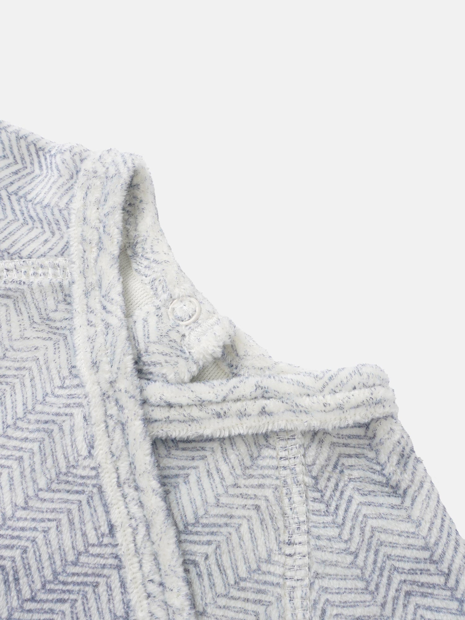 Heritage Herringbone Stretchy blue boys jacket with plush textured fabric and chevron pattern