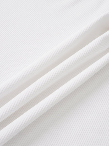 Legacy Stitch White layette set fabric by Adee, unisex textile with fine diagonal stripes