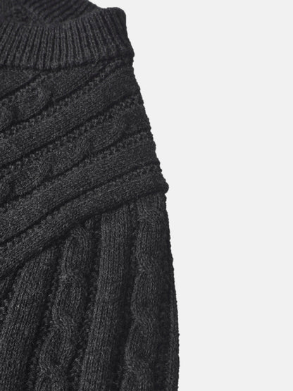 Knit sweater for boys in grey with ribbed knit texture, dressy top