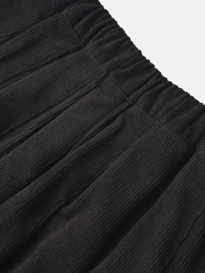 Corduroy pleated girls&