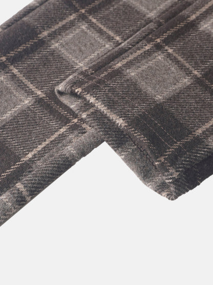 Plaid pants for boys by Adee in brown plaid, dressy bottoms.