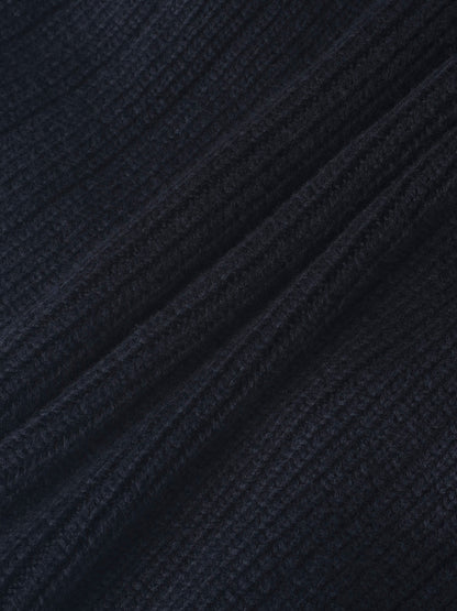 Knit blazer in navy knit fabric; close-up texture for boys dressy tops