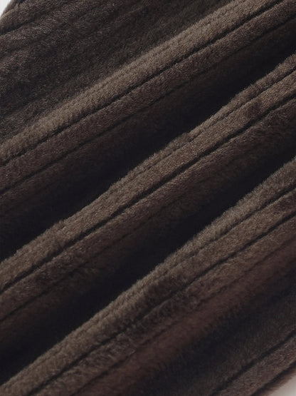 Ribbed Velour Pajamas for boys, brown fabric texture, soft and cozy
