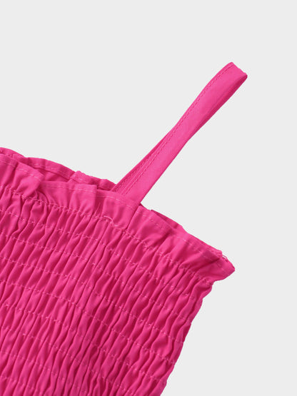 Baby pink cotton romper straps
