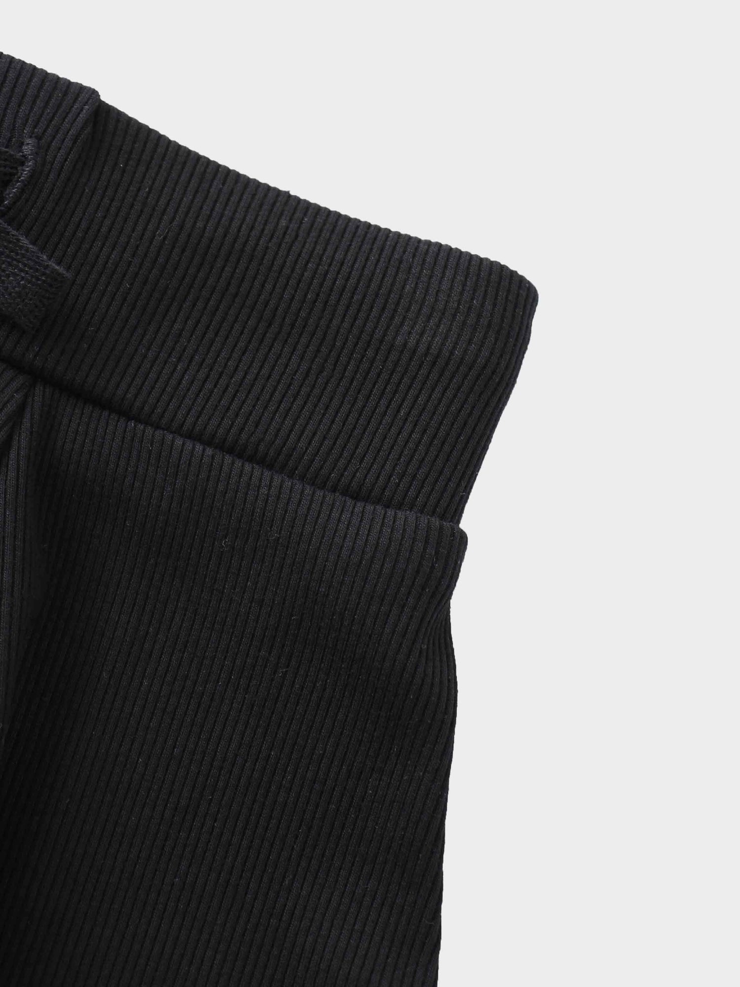 6 Panel Skirt- Black Ribbed