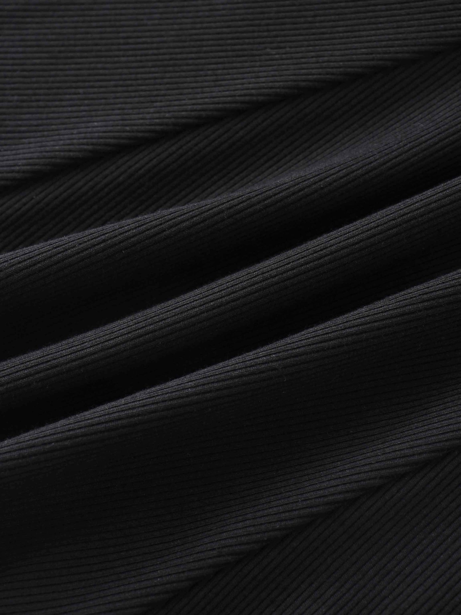 6 Panel Skirt- Black Ribbed